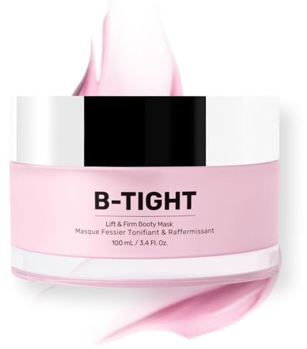 MAËLYS B-TIGHT Lift & Firm Booty Mask - Skin Tightening & Firming Cream for Booty & Thighs - Cellulite Cream with Caffeine & Brazilian Peppertree - Butt Mask for Smooth-Looking Skin (3.4 Fl Oz)