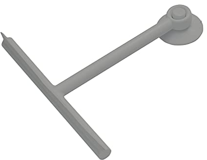 Gedy G-Mirissa, Tergivetro per Doccia Colore Tortora e Gancio con Ventosa, Pulisci Vetro in Resina e Gomma, Misure 23 x 22 x 3 cm e Peso 0,1 kg, 2 Anni di Garanzia, Design R&S