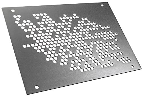 Kolink Rocket Heavy Aluminium Vented Side Panel, PC Case Alternative Aluminium Side Panel, Stylish Hexagonal Cutouts, Additional Ventilation, Gunmetal Grey