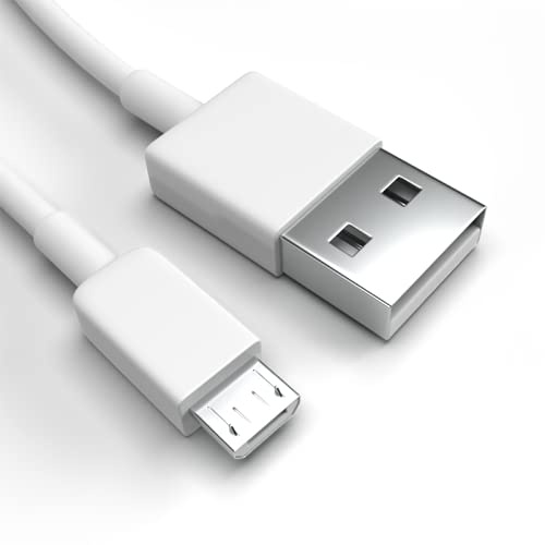 Micro-USB Ladekabel für Samsung Galaxy A7 2018 Duos Weiß 2 m Handy Schnellladekabel Datenkabel