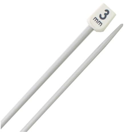 AARNAV 2x25cm Single Pointed Metal Knitting Needles for Beginners, Kids, Professionals, Short Length Knitting Needles 25cm Aluminium Single Pointed Needles (2 x 3mm)