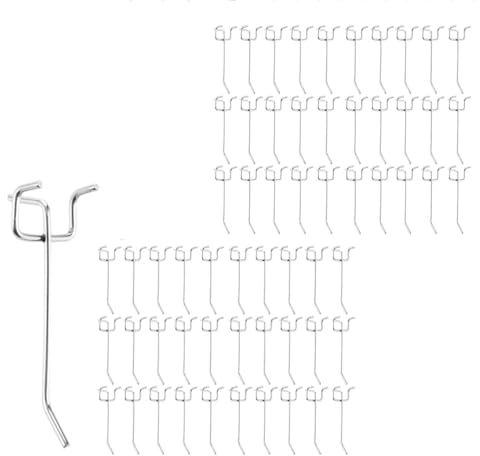 Changyeah 60 Stück Lochwand Haken, Lochblech Werkzeugwand Haken, Lochwand,Stecktafel Zubehör,Stecktafel für Werkzeughalter Wand, Regal, Werkstatt,Garage