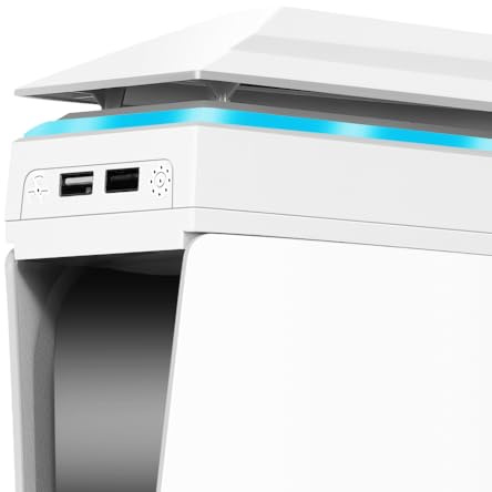Ventilateur supérieur LED pour console PS5 Slim - Réglable à 3 vitesses - Lumière RVB - Station de refroidissement étanche à la poussière - Avec ports USB 2.0 - Pour PS5 Slim Disc et Digital Edition