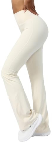 BSLVWG Pantalones de Yoga en Forma de Botas para Mujeres, Pantalones de Cintura Alta y piernas Anchas y Pantalones de piernas Anchas