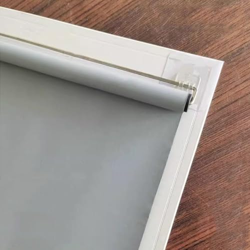 YUJIANHUAA Verdunkelungsrollo Thermorollo ohne Bohren,Sonnenschutz Rollos,Hitzeschutz und Sichtschutz Rollos,Temporäre Verdunkelungsrollos zum Aufkleben,Anpassbar,Breite×Höhe (140cm x 150cm)