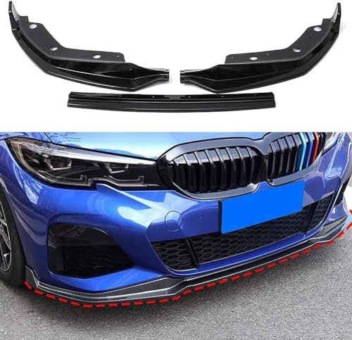 ZXFENG Frontstoßstange Lippe für BMW 3 Serie G20 2019 2020, Frontspoiler Stoßfängerlippe Front Stoßstangen Spoilerlippe Auto FrontstoßStange Splitter