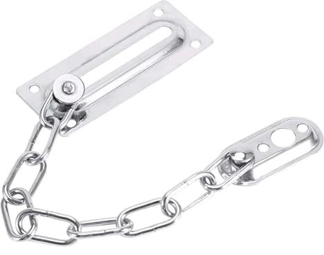 Door chainDoor Locks, Door Chain, Door Chain,Limiter Chain Lock,Sliding Door Chain Lock Chrome Door Chain Bolt Hotel Office Chain Gate Cabinet Latches Decorative Hardware Screw