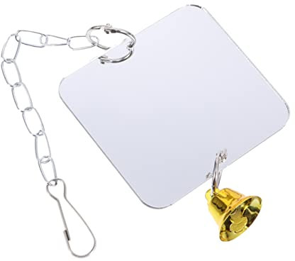 BESPORTBLE Pet Parrot Acrylic Mirror Hängendes Vogelspielzeug Für Käfige Unzerbrechlich Für Wellensittiche Und Nymphensittiche Fördert Spiel Und Dekoration