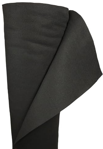 EraGreen Premium Bastelfilz 1,5m Br. - 3mm Filz zum Basteln - Dekostoff Filzstoff Filzrolle schwarz (Meterware)
