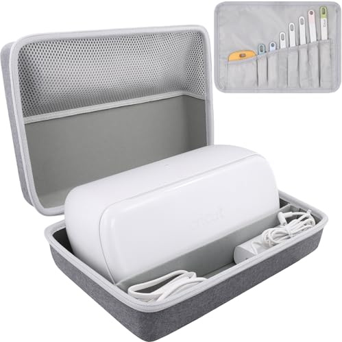 Khanka für Cricut Joy Xtra | Robuste Tragetasche für Smart Cutting Machine, Aufbewahrungstasche mit Tasche für Zubehör und Werkzeuge der Cricut Joy Xtra, nur Tasche (Grau)