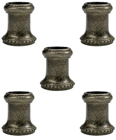 Lamp Pipe Coupling, 1/8 IP 20MM Long Threaded Lamp Coupling Pipe Connectors for Light Repair, Pack of 5 (Antique Brass)