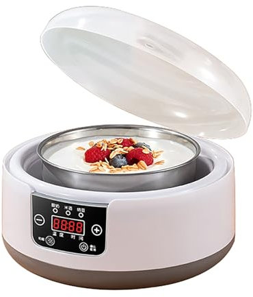 ZKBDBWTR Yogurtera de 36 Horas, Yogurt Maker con Control de Temperatura y Tiempo Ajustables, Fermentadora Jarra y Pantalla LCD con Temperatura Constante