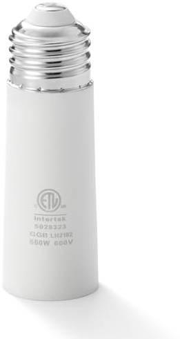 Light Socket Extender, 3.66 Inch - 9.3 CM Extension Socket Adapter, E26 to E26 Light Bulb Extension Socket, Standard Medium Threaded Base, Light Bulb Holder Converter, ETL Listed, 1 Pack