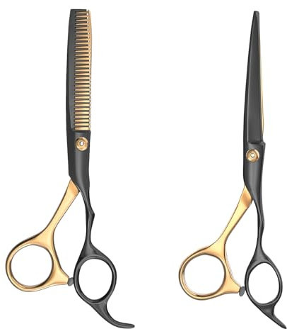2 Pcs Hairdressing Scissors Set,Professional Haircut Scissor, Hair Cutting Scissor,Stainless Steel Thinning Scissors for Men Women Children Salon Barber Pets Home