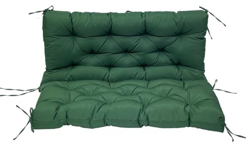 Cuscino impermeabile per dondolo da giardino a 2/3 posti, spessore 10 cm, imbottitura di ricambio con lacci, ideale per patio, prato e relax all'aperto