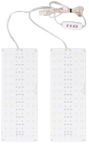 Acouto Sotto il Cabinet PL Crescere Luce a Spettro Completo Dimiabile Led Interno PL Lampada di Crescita 8h 12h 16h Tempismo USB 5V per Serre a Testa Singola S, Serre, ecc. Pannello Ultra Sottile