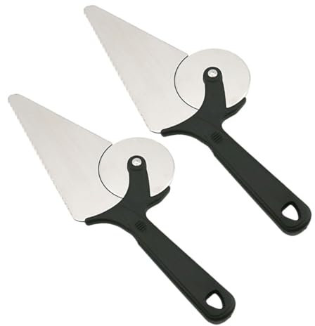 WEKADRIN 2 Piezas Pizza Inoxidable Cuchillo y Multiusos con Herramienta de Cocina para Hornear y Cortar Pizzas