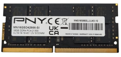 PNY RAM 16GB Performance DDR4 SODIMM 2666 MHz Memoria per Notebook (MN16GSD42666-SI) OEM BULK