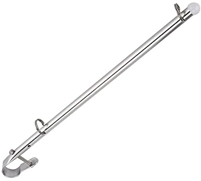 ZJchao Boat Flag Staff, Stainless Steel Flagpole Flag Holder, 40cm 15.7in Marine Grade 304 Stainless Steel with 22.2-25.44mm Flag Slot for Yacht Ship RV