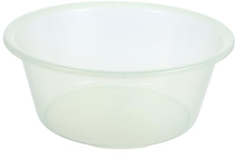 HAMPPLIES Transparentes Kunststoff Waschbecken für Kinder Tragbar und Multifunktional Rundes Spülbecken für Camping und Fußbad Modernes und Minimalistisches Design