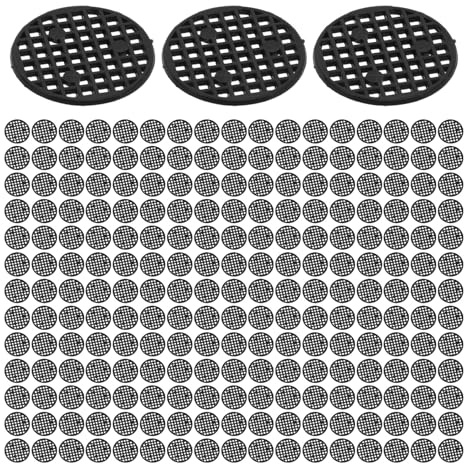 Alasum 500 Pezzi Tappetini in Rete Drenanti per Fori Vasi Rotondi 2,5 Cm, Sottopentola per Piante Bonsai e Fioriere, Inserti Plastica per Drenaggio e Ventilazione Radici, Adatti
