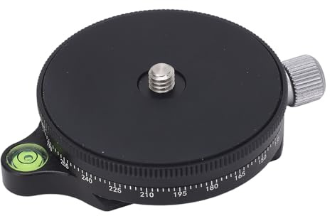 Semme 60 MM Aluminiumlegering Panorama Panorering Bas 360° Rotation Stativ med Skala Display Bubbla /4in 3/8in Tråd Kompatibel med de Flesta Kameror CNC Oxiderad
