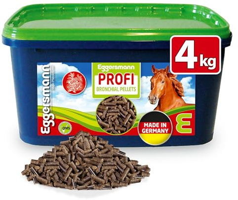 Eggersmann Mein Pferdefutter Profi Bronchial Pellets 4 kg | Ergänzungsfuttermittel für Pferde – Kräutermischung mit Vitaminen & Mineralstoffen – Für staubempfindliche Pferde geeignet