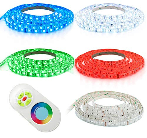 15m LED Streifen Strip Band RGB Mehrfarbig mit 60x 5050 SMD Pro. Meter - Silikonüberzogen - mit Touch Fernbedienung - Komplett Set
