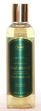 Natural ORGANIC Sweet Almond Oil for Hair and Body |STOP STRECH MARKS| by P+50 200ml - Fragrance Free