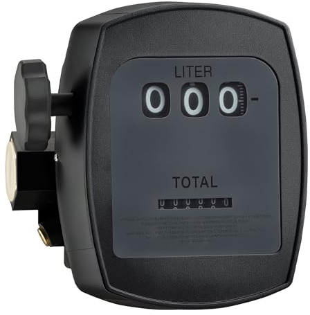 Wiltec Zähler für Diesel Heizöl 3 bar 10-60l/min mit 32mm (1) Anschlüssen und 1% Abweichung, für Heizölpumpen und Dieselpumpen