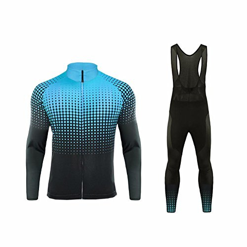 UGLY FROG Herren MTB Winter Fahrradbekleidung Set Radtrikot Langarm Winddicht Herren Thermische Fleece mit 20D Polster Hosen