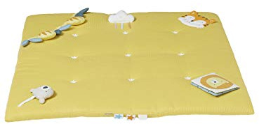 Vertbaudet Baby Activity-Decke TROPIK ohne Spielbogen senfgelb ONE Size