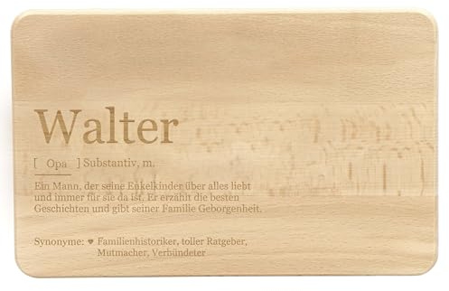 LAUBLUST Frühstücksbrettchen mit Gravur Personalisiert - Lexikon: Das ist Opa - Geschenk Brett | 24x15cm, Holz FSC®
