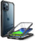 i-Blason Coque iPhone 12 Pro Max 5G (2020) 6,7'' [Série Ares] Protection Intégrale Bumper Antichoc Dos Transparent avec Protecteur d'écran Intégré (Noir)