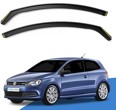 EdgeVisors Wind Deflectors for Volkswagen VW Polo MK5 3 Door Hatchback 2pc | 2pc Set, In-Channel Rain Guards & Accessories