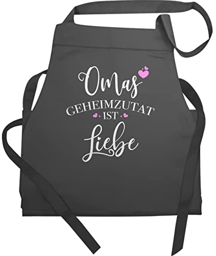 Shirtracer - Schürze - Oma Erwachsene - Omas Geheimzutat ist Liebe - Geschenk Omi Weihnachten Geburtstag
