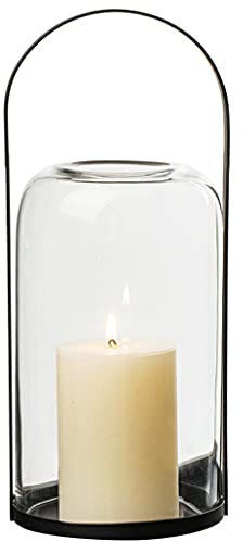 HEXEH Kerzenhalterhalter Schmiedeeisen Glas Kerzenständer Ornamente Griff Esstisch Candlelight Dinner Requisiten Romantisches Wohnaccessoires Senden Kerzen Kandelaber (Size : Small)