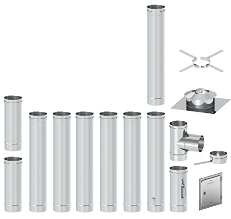 H&M Germany EW FU Edelstahl Sanierungsbausatz 8m Ø160mm 0,6mm Materialstärke Schornstein Kamin Einwandig Sanierung für gemauerten Kamin