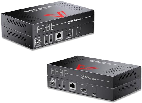 eARC HDMI Extender, 4K@60Hz Over CAT5e/6/6a/7 Ethernet Cable up to 130ft/40m, Enhanced ARC, PCM 7.1 & HBR Audio, HDCP2.3, HDMI2.0, CEC, PoC & IR, Atmos & DTS-X, HDR Dolby Vision (4KEX40-eARC) | 4:4:4, Dolby Atmos, ARC/eARC Audio Return, One Power Adapter, IR Control for TV, Soundbar, AVR