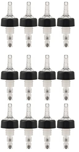 RUANI 12 x 25ML Pourer Clear Auto Measure Optic Quick Pourers