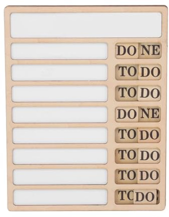 Tableau de corvée portable tableaux mémo tableau de liste de contrôle liste de tâches quotidienne planificateur liste de contrôle tableau de corvée pour enfants adultes feuille de tâche en bois écritu