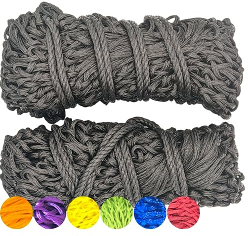 Heunetz für Pferde, Multipack – Gänseblümchen-Netztasche mit extra starken Netzlöchern für gierige Pferde. Pferdezubehör, Heunetz für Heulage & Einweichen Heuballen (Schwarz, 40)