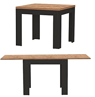 Tisch MPS praktisch Merkury 90-180x77x90 cm Küchentisch Esszimmertisch Esstisch Wohnzimmer Quadrat 90x90 4 Tischfüße Ausziehtisch ausziehbarer modern