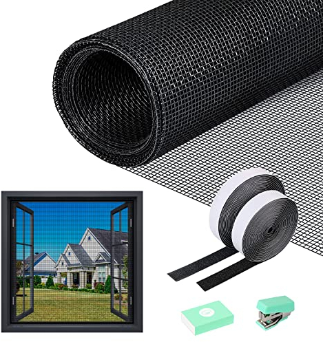 Fliegengitter Meterware, Fiberglas Fliegengitter 120 X 250 CM Fliegengitter Fenster Rolle,Schneidbar Fliegennetz Meterware,Insektenschutz für Balkontür Wohnzimmer Dachfenster Bodentiefe Fenster