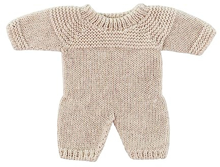 Miniland Strickpyjama, beige, für 21cm Puppen recycelten Fasern. Miniland Dolls