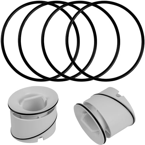 Replacement dip Tube Seal, 4 pcs, Compatible with Viega Tempoplex dip Tube Model 6958.1-821 Article 450 229 for Series from 2001 to 2006, OD 2.56 ID 2.36 Thickness 0.10, Shower Drain Sealing Ring