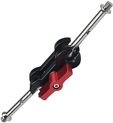 Puooifrty Soporte de Brazo articulado de Doble rótula de 1/4 Pulgadas para cámara réflex Digital, trípode de luz, Soporte de Zapata Caliente Tipo B