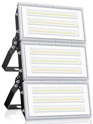 YIQIBRO LED Strahler Außen 300W, LED Scheinwerfer mit Trafo 85-265V,1 Stück | 30000LM 3-in-1 Fluter Außen, 6500K Kaltweiß Aussenstrahler Wasserdicht IP67 für Garten, Garage, werkstatt, Fabrik, Sportplatz