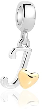 Jokmeo 925 Sterlingsilber Damen Buchstaben-A-Z-Anhängerperlen, kompatibel mit Pandora sowie europäischen Armbändern und Halsketten, passend für Frauen und Mädchen.ZM1