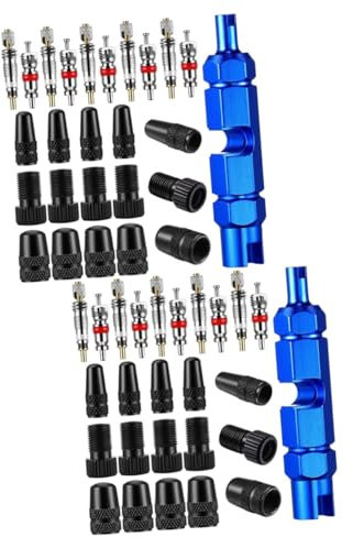 VANZACK 2sätze Ventiladapter Und Reparaturwerkzeug Set Für Fahrradreifen Kompatibel Mit Französischen Und -ventilen Für Tägliche Reparaturen Und Reifenfüllungen